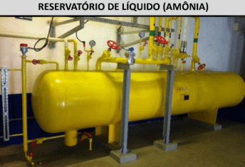 reservatório de líquido amônia